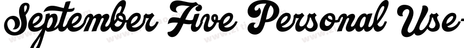 September Five Personal Use字体转换